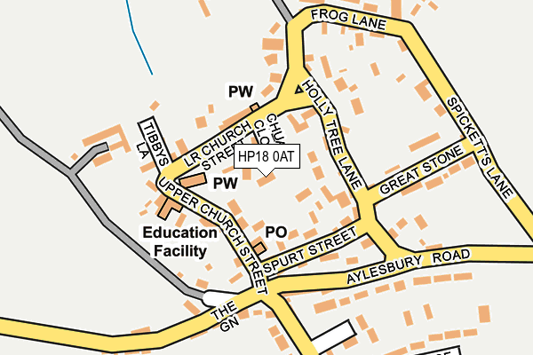 HP18 0AT map - OS OpenMap – Local (Ordnance Survey)