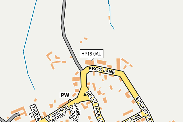 HP18 0AU map - OS OpenMap – Local (Ordnance Survey)