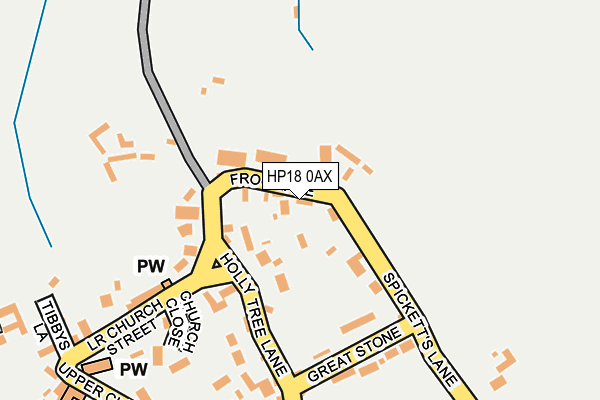 HP18 0AX map - OS OpenMap – Local (Ordnance Survey)