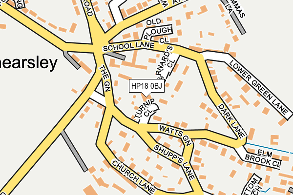 HP18 0BJ map - OS OpenMap – Local (Ordnance Survey)