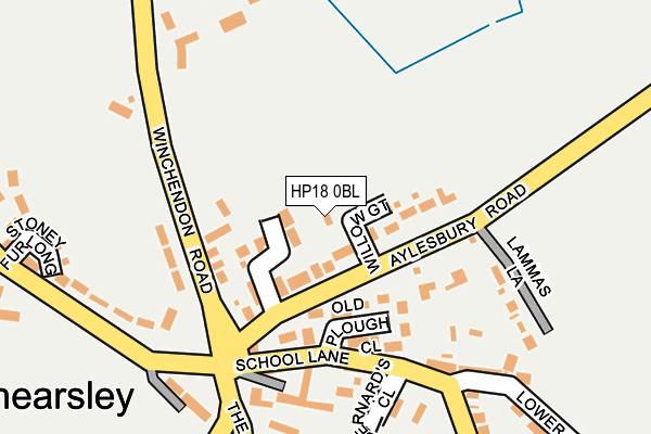 HP18 0BL map - OS OpenMap – Local (Ordnance Survey)