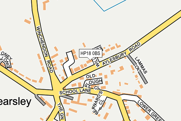 HP18 0BS map - OS OpenMap – Local (Ordnance Survey)