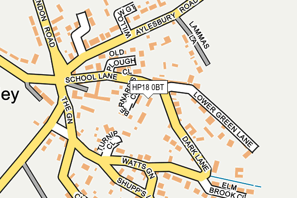 HP18 0BT map - OS OpenMap – Local (Ordnance Survey)
