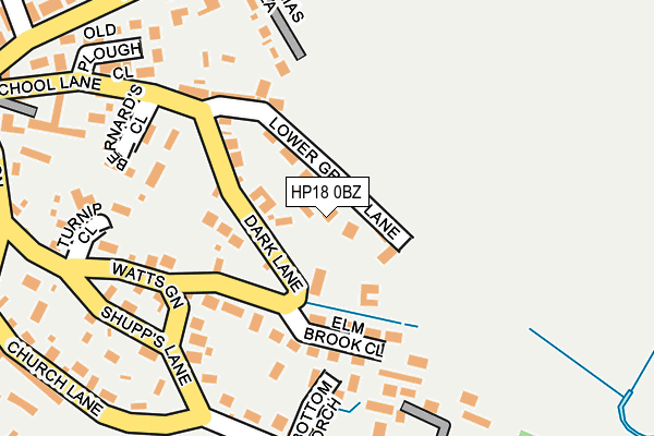 HP18 0BZ map - OS OpenMap – Local (Ordnance Survey)