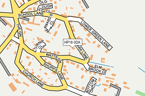 HP18 0DA map - OS OpenMap – Local (Ordnance Survey)