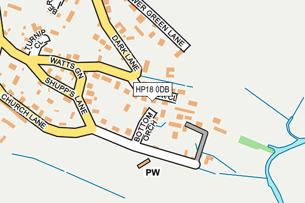 HP18 0DB map - OS OpenMap – Local (Ordnance Survey)