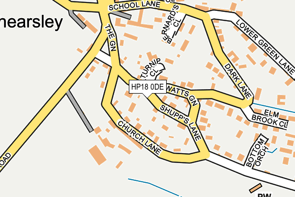 HP18 0DE map - OS OpenMap – Local (Ordnance Survey)
