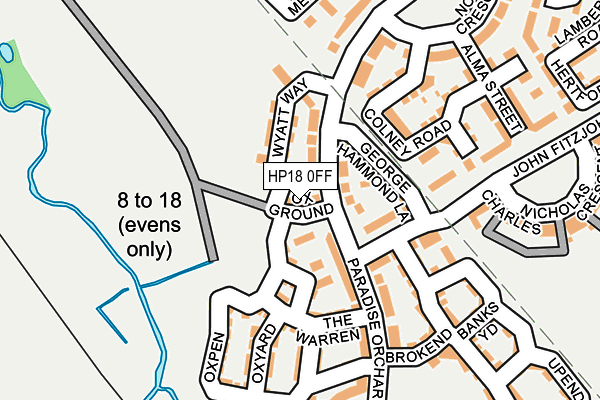 HP18 0FF map - OS OpenMap – Local (Ordnance Survey)