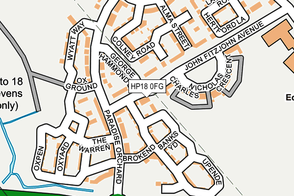 HP18 0FG map - OS OpenMap – Local (Ordnance Survey)