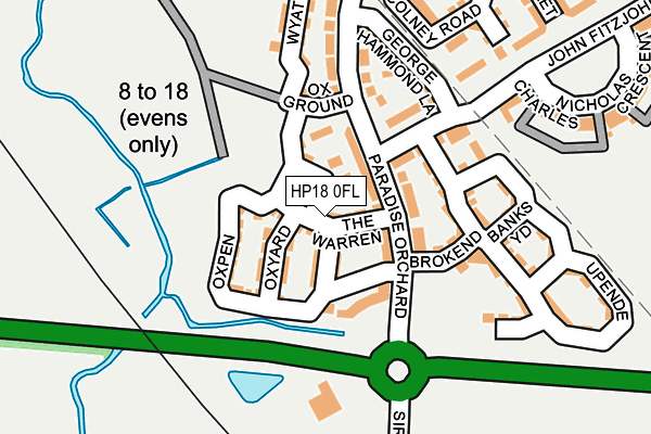 HP18 0FL map - OS OpenMap – Local (Ordnance Survey)