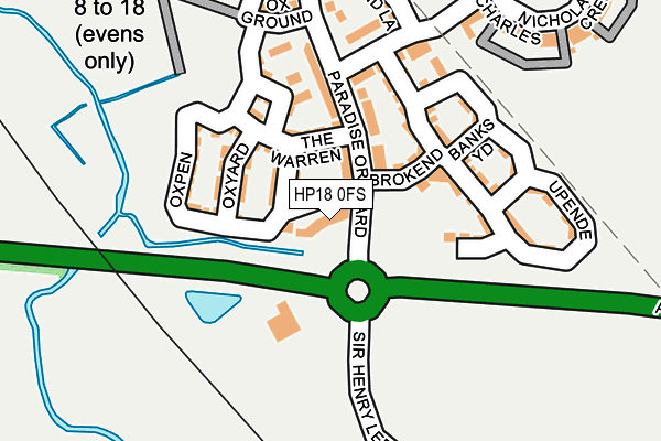 HP18 0FS map - OS OpenMap – Local (Ordnance Survey)