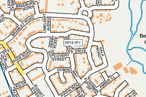 HP18 0FY map - OS OpenMap – Local (Ordnance Survey)