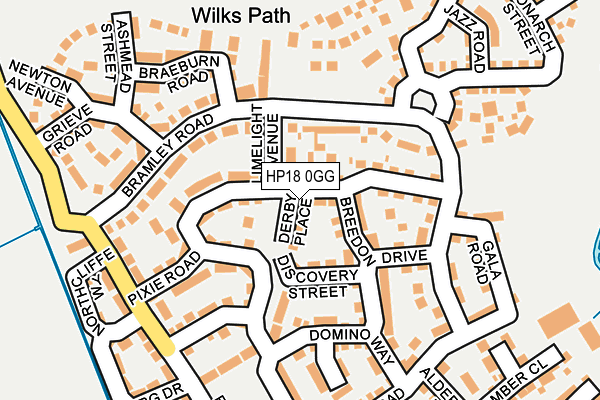 HP18 0GG map - OS OpenMap – Local (Ordnance Survey)