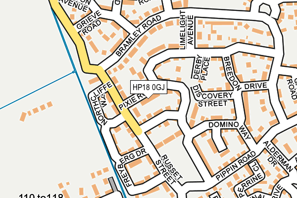 HP18 0GJ map - OS OpenMap – Local (Ordnance Survey)