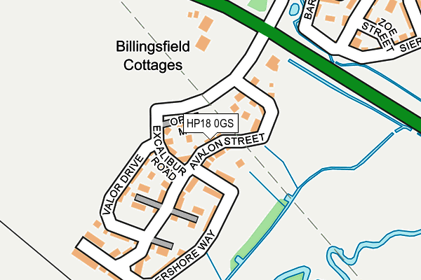 HP18 0GS map - OS OpenMap – Local (Ordnance Survey)