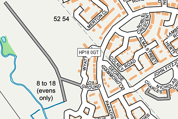 HP18 0GT map - OS OpenMap – Local (Ordnance Survey)