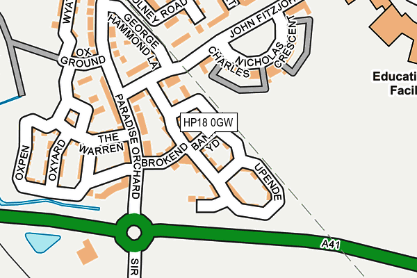 HP18 0GW map - OS OpenMap – Local (Ordnance Survey)