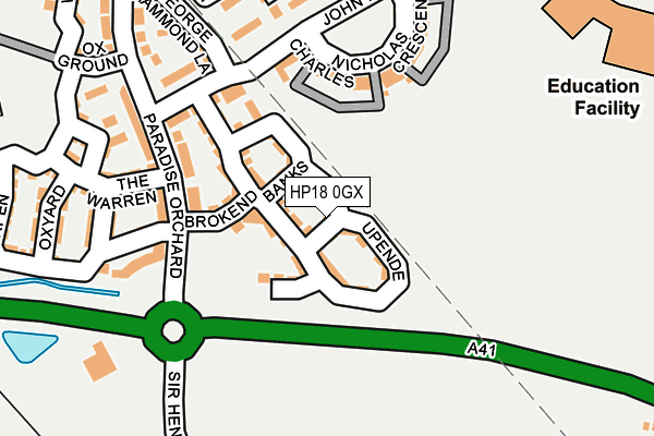 HP18 0GX map - OS OpenMap – Local (Ordnance Survey)
