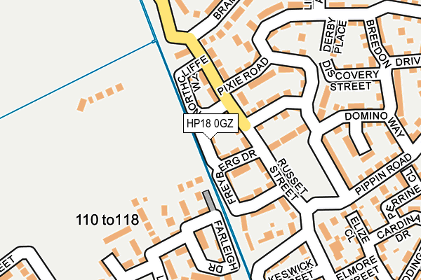 HP18 0GZ map - OS OpenMap – Local (Ordnance Survey)