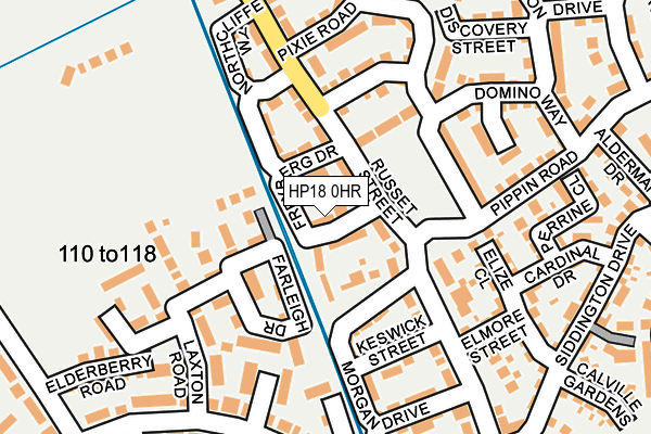 HP18 0HR map - OS OpenMap – Local (Ordnance Survey)