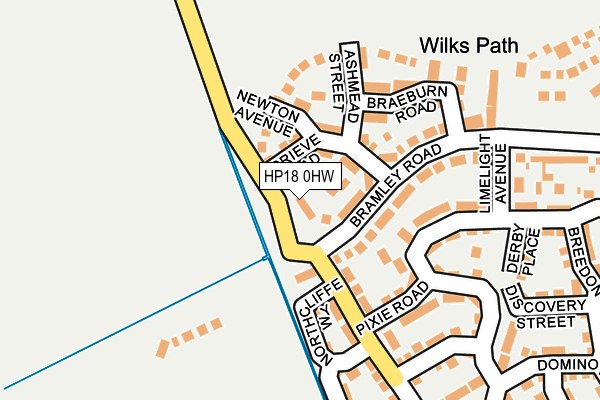 HP18 0HW map - OS OpenMap – Local (Ordnance Survey)