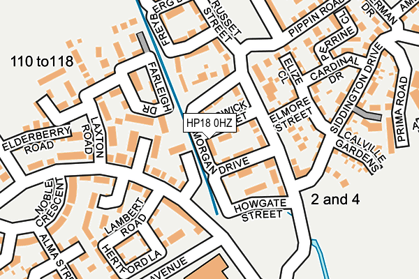 HP18 0HZ map - OS OpenMap – Local (Ordnance Survey)