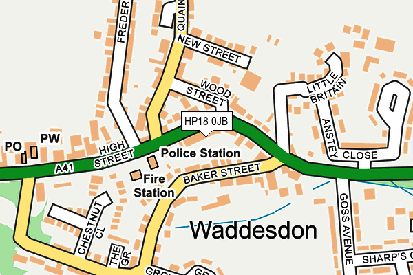 Map of WADDESDON INDIAN LTD at local scale