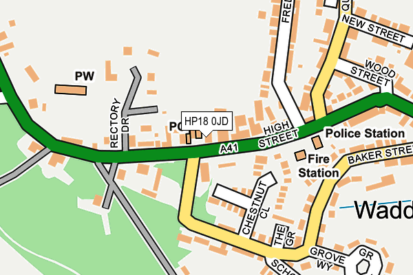 HP18 0JD map - OS OpenMap – Local (Ordnance Survey)