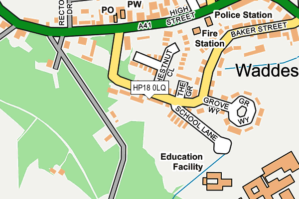 HP18 0LQ map - OS OpenMap – Local (Ordnance Survey)