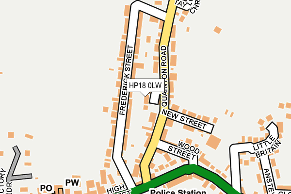 HP18 0LW map - OS OpenMap – Local (Ordnance Survey)