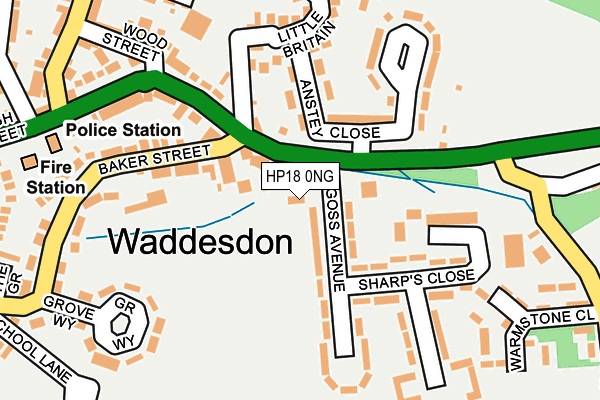 HP18 0NG map - OS OpenMap – Local (Ordnance Survey)