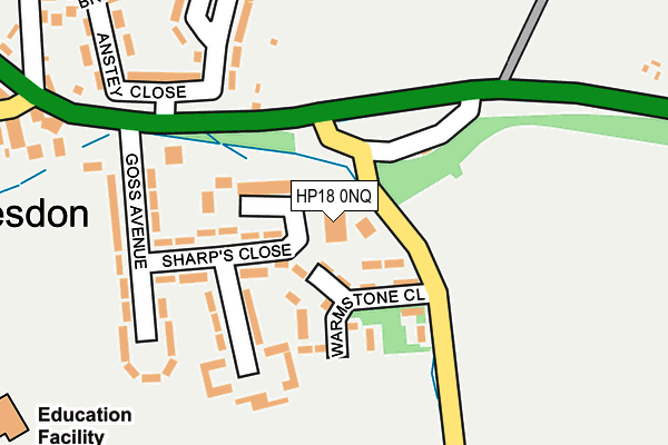 HP18 0NQ map - OS OpenMap – Local (Ordnance Survey)
