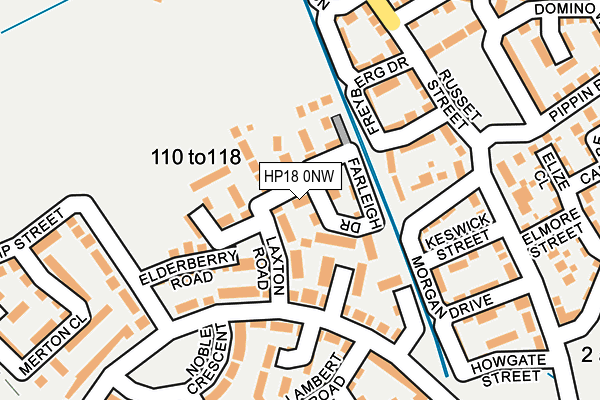 HP18 0NW map - OS OpenMap – Local (Ordnance Survey)