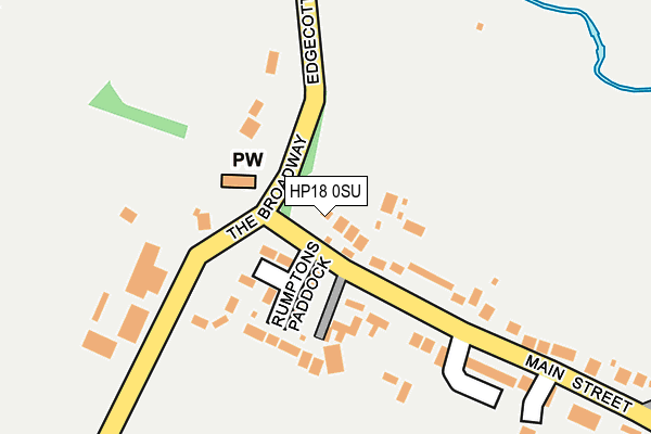 HP18 0SU map - OS OpenMap – Local (Ordnance Survey)