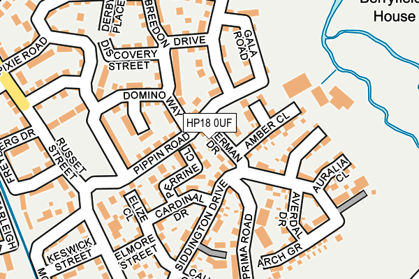 HP18 0UF map - OS OpenMap – Local (Ordnance Survey)