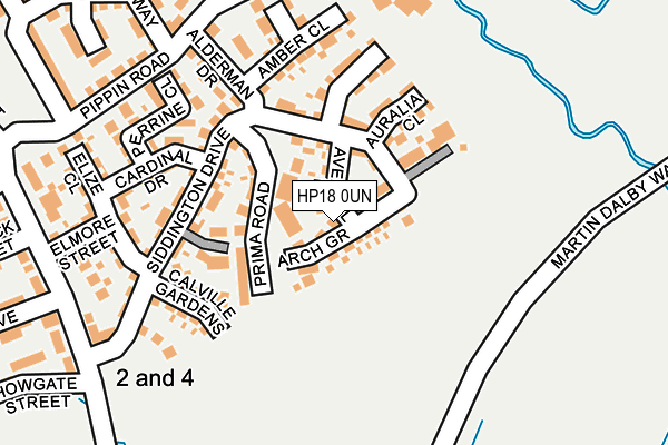HP18 0UN map - OS OpenMap – Local (Ordnance Survey)