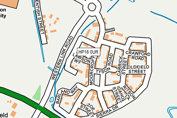 HP18 0UR map - OS OpenMap – Local (Ordnance Survey)