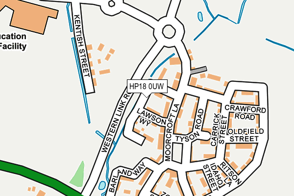 HP18 0UW map - OS OpenMap – Local (Ordnance Survey)