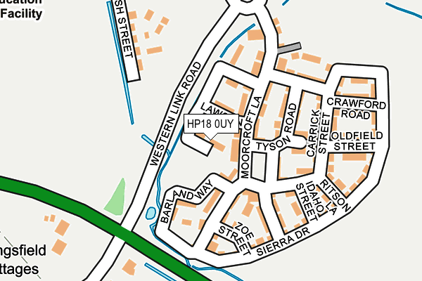 HP18 0UY map - OS OpenMap – Local (Ordnance Survey)