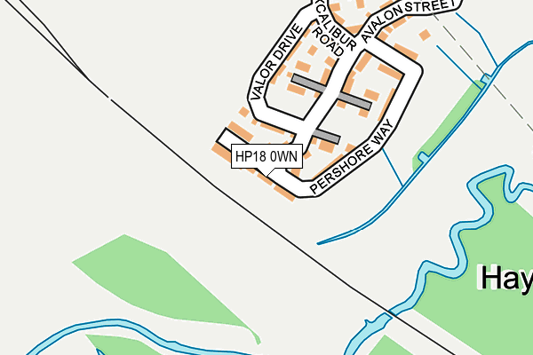 HP18 0WN map - OS OpenMap – Local (Ordnance Survey)