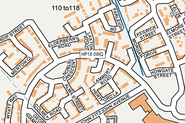 HP18 0WQ map - OS OpenMap – Local (Ordnance Survey)