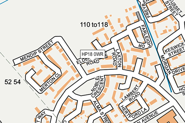 HP18 0WR map - OS OpenMap – Local (Ordnance Survey)