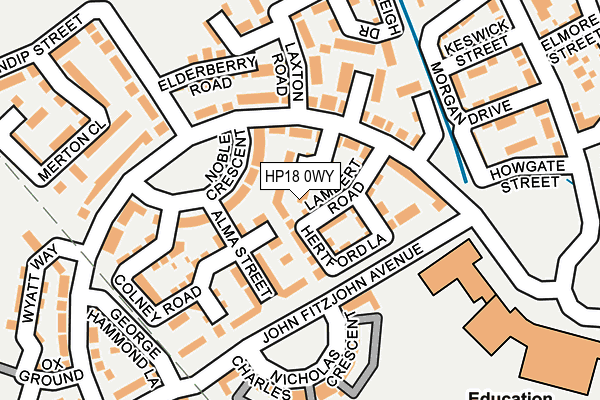 HP18 0WY map - OS OpenMap – Local (Ordnance Survey)