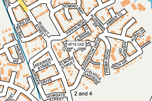 HP18 0XD map - OS OpenMap – Local (Ordnance Survey)