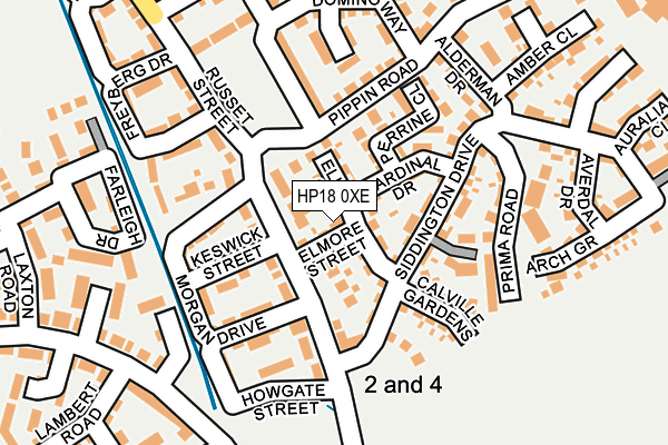 HP18 0XE map - OS OpenMap – Local (Ordnance Survey)