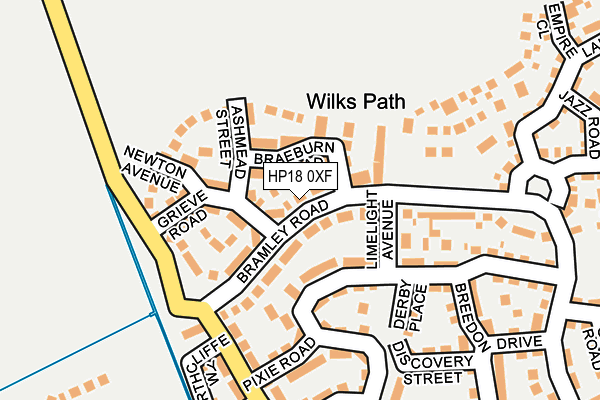 HP18 0XF map - OS OpenMap – Local (Ordnance Survey)