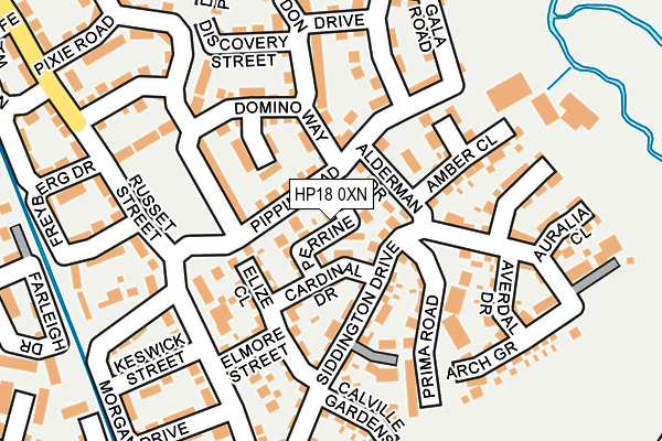 HP18 0XN map - OS OpenMap – Local (Ordnance Survey)