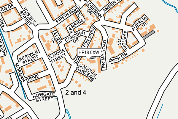 HP18 0XW map - OS OpenMap – Local (Ordnance Survey)