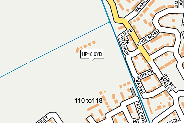 HP18 0YD map - OS OpenMap – Local (Ordnance Survey)