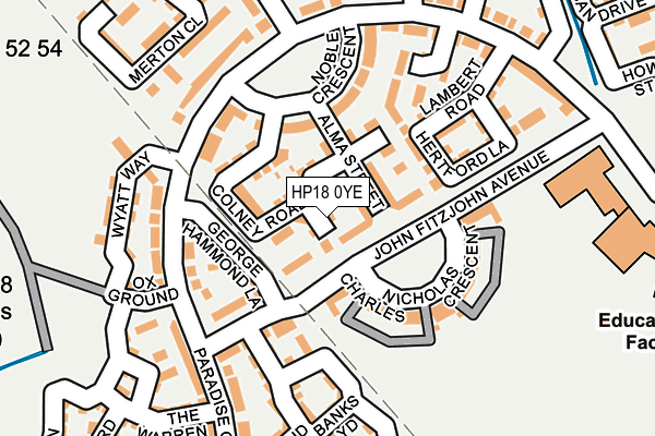 HP18 0YE map - OS OpenMap – Local (Ordnance Survey)